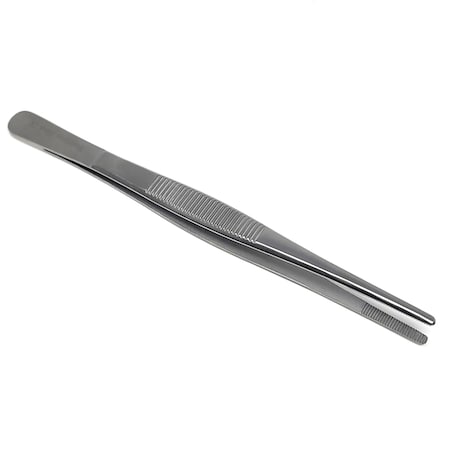 A2Z Scilab Utility Tweezers Straight Serrated Jaws 6 Inch L, Stainless Steel A2Z-ZR975